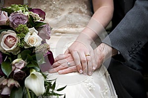 Wedding Couple Detail Hand and Ring Shot