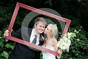 Wedding Couple in Frame