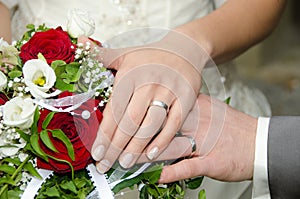 Wedding - couple holding hands