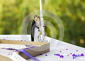 Wedding couple pen stand