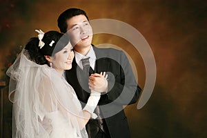 Wedding couple portrait