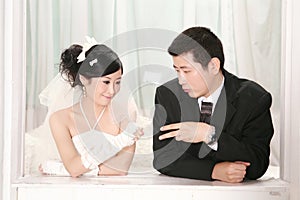 Wedding couple portrait