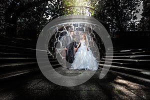 Wedding couple portrait