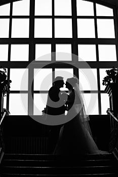 Wedding couple silhouette