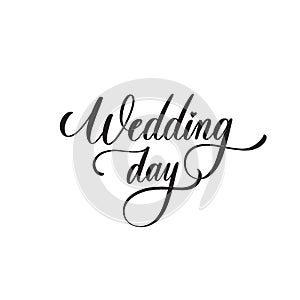 Wedding day - caligraphy inscription for album, invitation and other