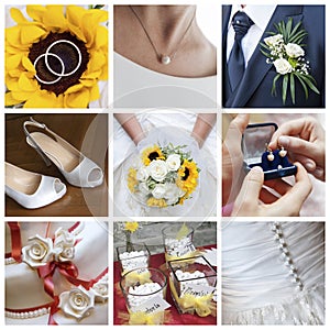 Wedding day collage