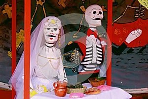 Wedding, Day of the Dead celebration in mexico city VIII