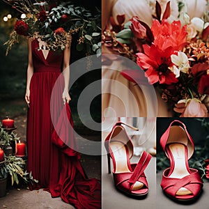 Romantic wedding day elements aesthetics photo