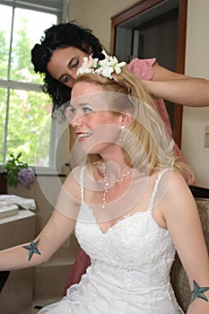 Wedding Day Preparations - Bride and Bride's Maid