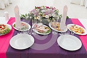 Wedding decor table