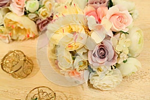 Wedding decor table setting and flowers