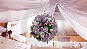 Wedding decoration bouquet with flowers