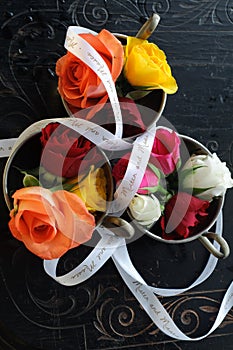 Wedding Decoration with Colourful Roses