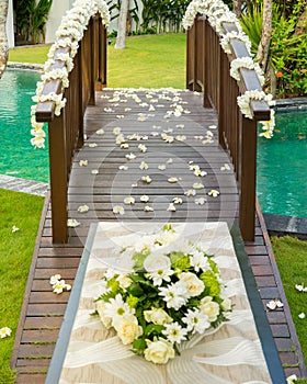 Wedding decoration flower brige consept
