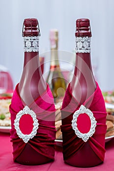 Wedding decoration in red style