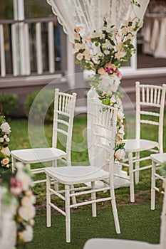 Wedding decorations tables chairs flowers