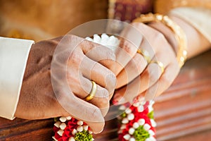 Wedding Details and garlands of thai style