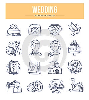 Wedding Doodle Icons