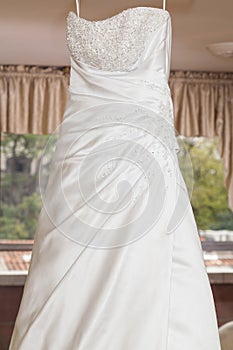 Wedding dress detail; Beautiful wedding dress