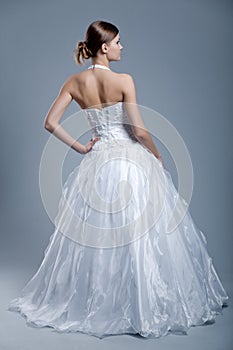 Wedding dress on fashion model