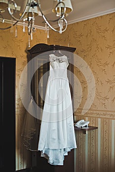 Wedding dress on a hanger 2141.