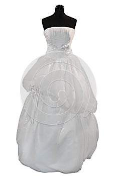 Wedding dress on mannequin