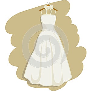 Wedding dress vector