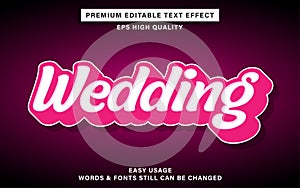 Wedding editable text effect