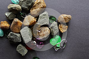 Wedding or engagements rings display with selective focus.