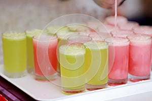 Wedding Event Catering Style Juices Recipe. Indian Welcome Drink  Fresh juice .