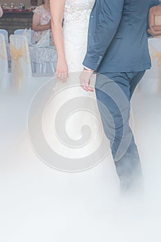 Wedding first dance smoke effect