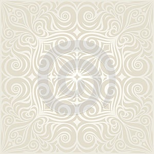 Wedding Floral decorative vintage Background Ecru Bege mandala Flowers