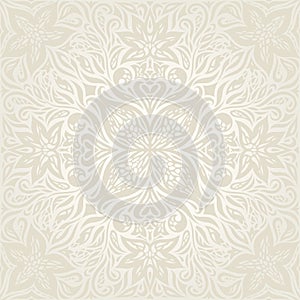 Wedding Floral decorative vintage Background Ecru Bege pale