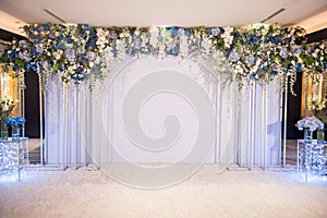 Wedding Flower Backdrop Design Indoor