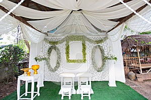 Wedding Flower Backdrop Design Indoor