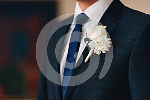 Wedding flower boutonniere groom