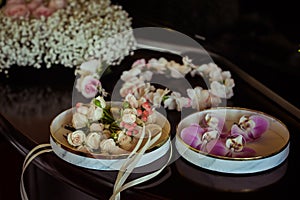 Wedding flower details for bridesmaid