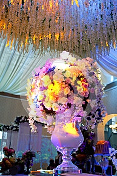 Wedding flowers background design stage