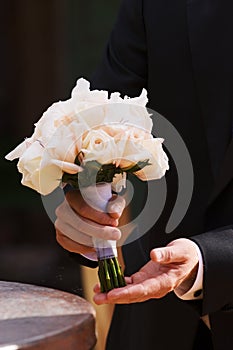 Wedding flowers white roses