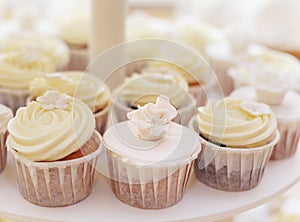 Wedding food - white capcake