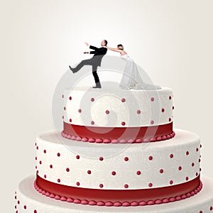 Wedding funny cake