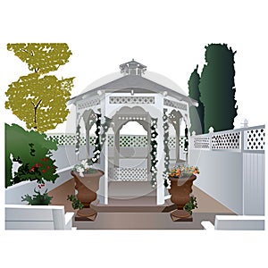 Wedding Gazebo Vector Image