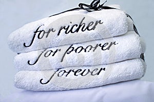 Wedding gift towels