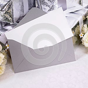 Wedding gifts with invitation or thank you card