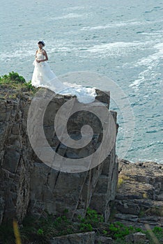 Wedding girl in Cliff