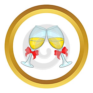 Wedding glasses icon