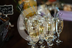 Wedding glasses for wine  from clear crystal