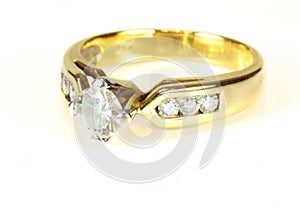 Wedding gold diamond ring