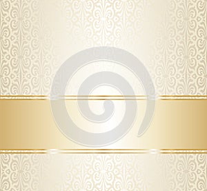 Wedding gold repetitive wallpaper design blank space for text photo