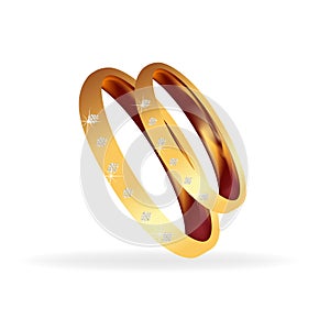 Wedding gold rings